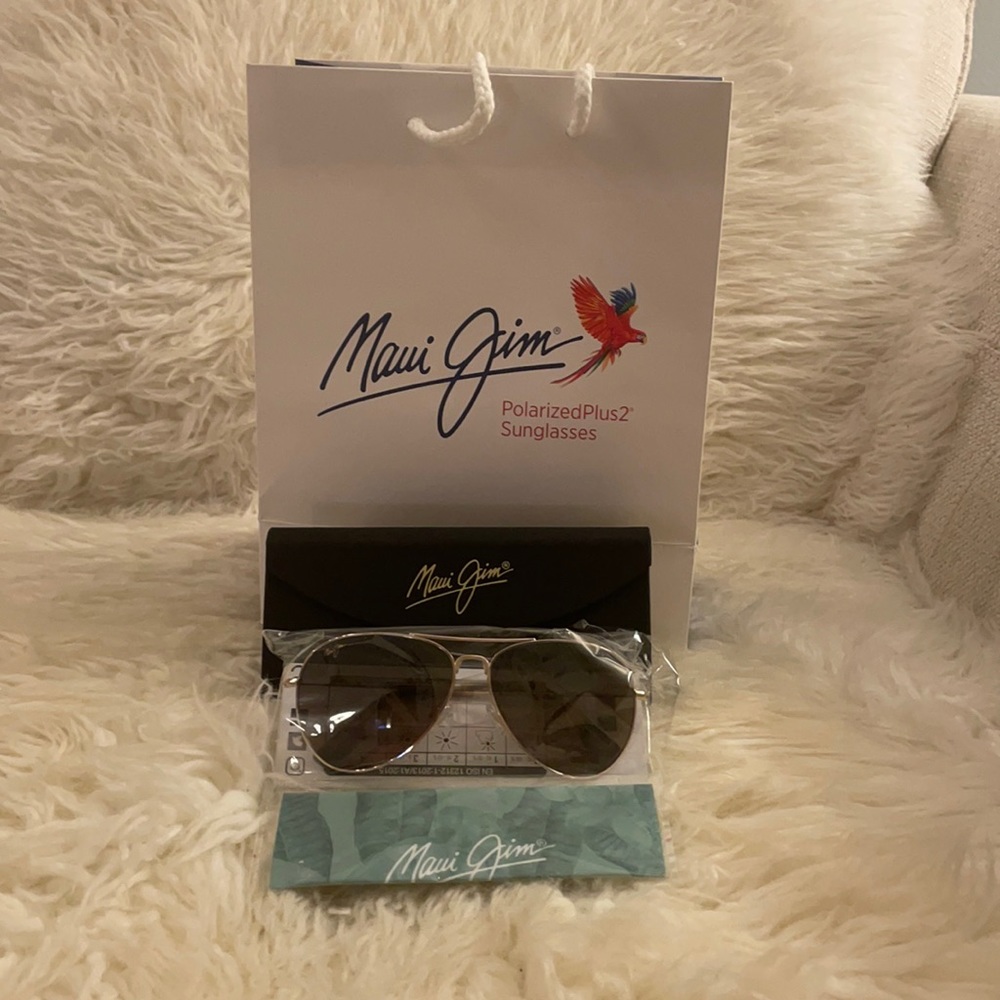 NWT Maui Jim Aviator Sunglasses- Unisex - Picture 1 of 8